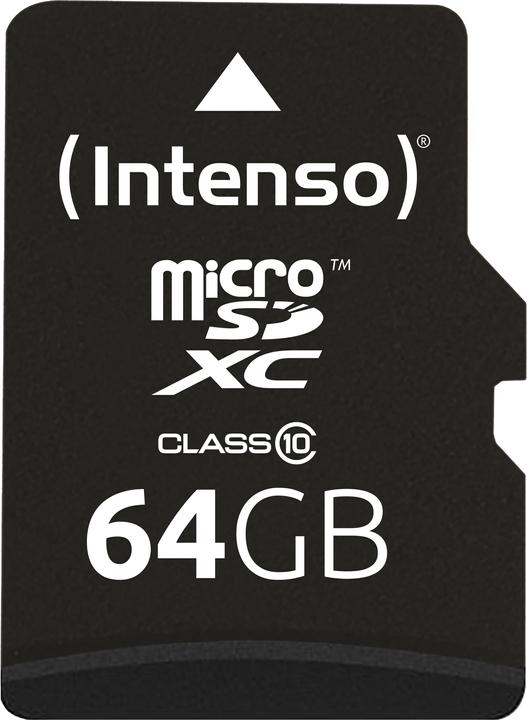 Image du produit Intenso microSD Class 10 (64 Go, microSDXC, U1)
