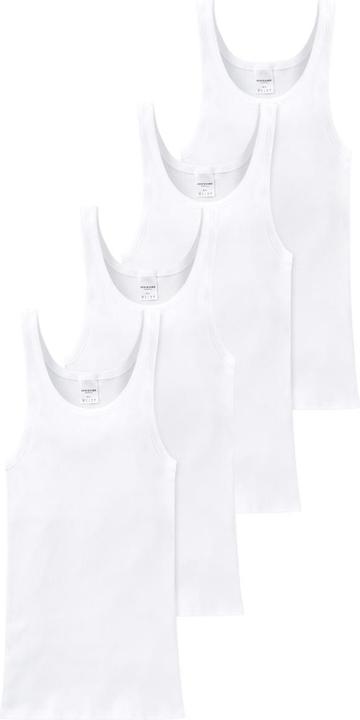 Actual product image Schiesser Pack of 4 Cotton Essentials Double Rib Undershirt (XL)