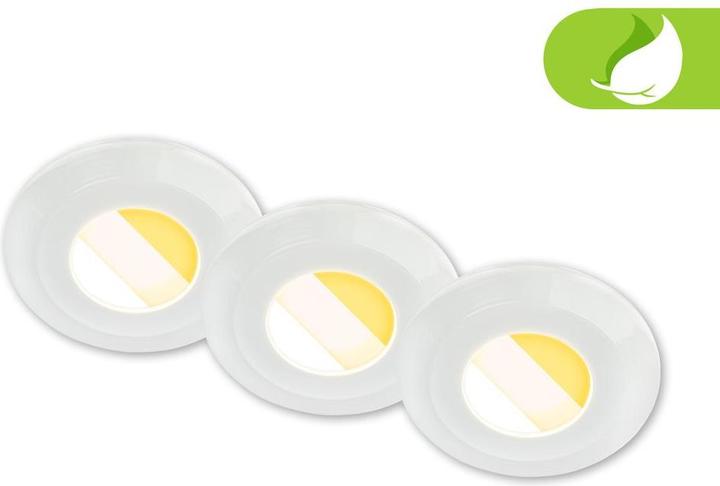 Actual product image Briloner Sustainable ultra-flat LED recessed lights set of 3 (520 lm)