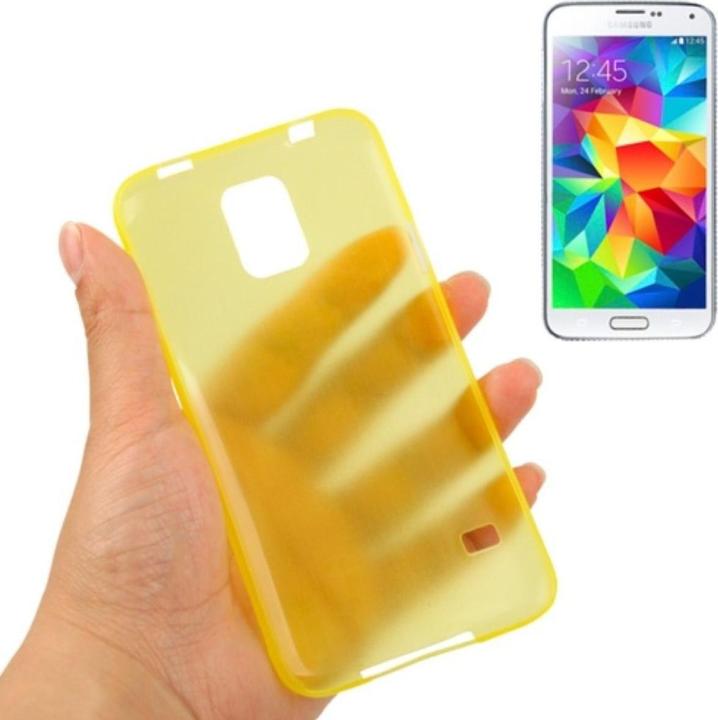 Produktbild König Design Schutzhülle Case Ultra Dünn 0,3mm für Handy Samsung Galaxy S5 mini / G800 Gelb (Samsung Galaxy S5 Mini)