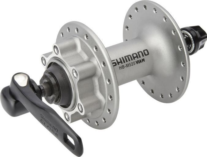 Immagine prodotto Shimano Mozzo VR Deore HB-M525 100 mm 36 fori 6 fori QR argento Scatola (Freni a disco Center Lock)