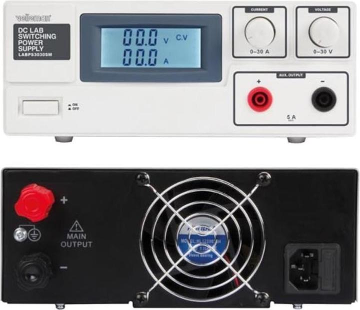 Image du produit Velleman Alimentation à Découpage Dc Lab 0-30 Vdc / 0-30 A Max Avec écran LCD
