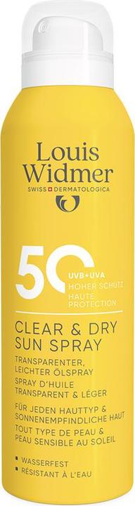 Widmer Louis Clear & Dry Sun Spray LSF50 parfumiert 200 ml (Sonnenspray, SPF 50, 200 ml)