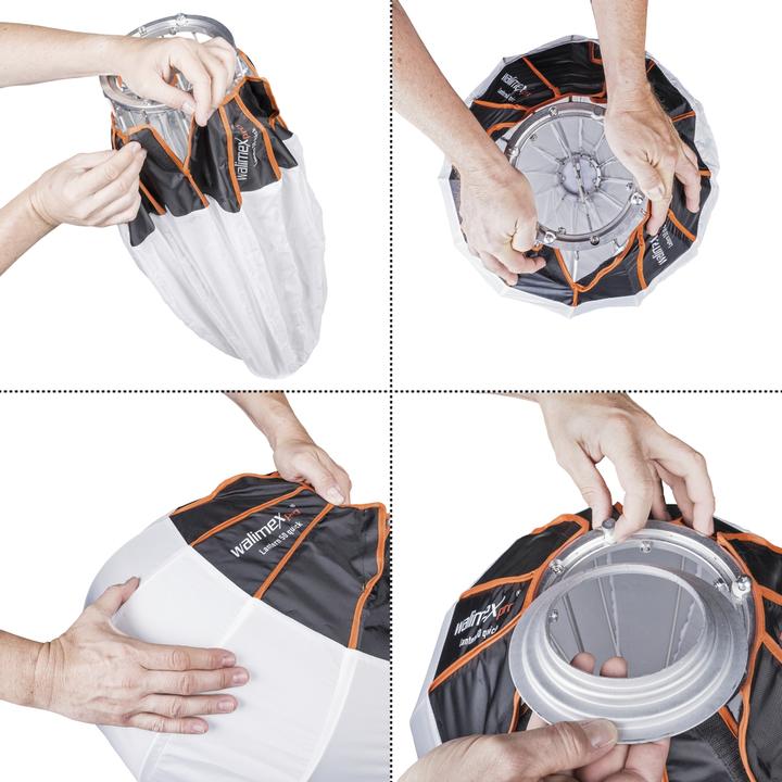 Image du produit Walimex pro pro 360° Ambient Light + adaptateur pour boîte à lumière multi-flash V (Boîte à lumière, 80 cm)