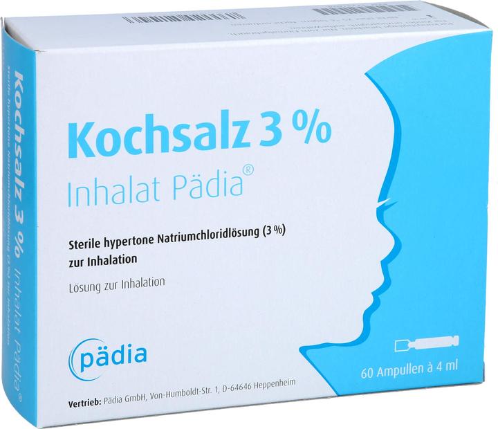 Actual product image Pädia Kochsalz 3 % Inhalat, 60 St. Ampullen