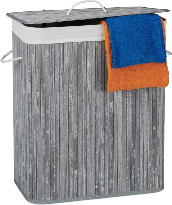 Actual product image Relaxdays Laundry Hamper, 2 Compartments (95 l)