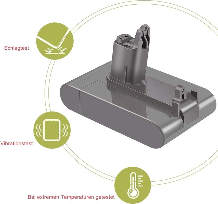 Immagine prodotto Kunlun Batteria sostitutiva DC34 da 3500mAh per Dyson