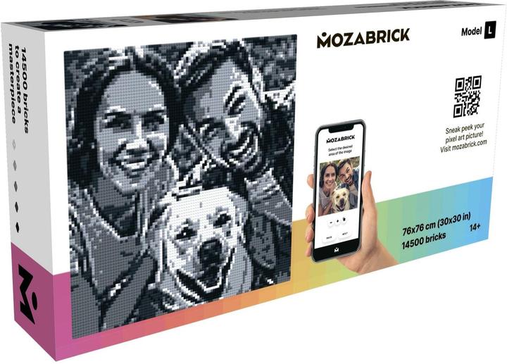 Produktbild Mozabrick Klemmbausteine Mosaik (Monochrom) - Individuelle Pixelkunst - Monochrom / L