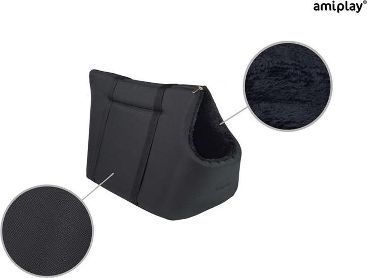 Actual product image amiplay PET CARRIER BAG ASPEN S 35X21X24CM BLACK
