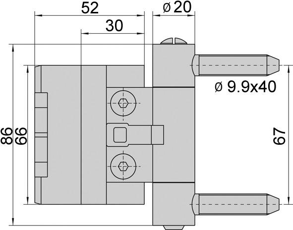 Actual product image Simonswerk Front door hinges BAKA 2D 20 and 2D 20 FD