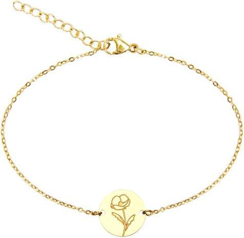 Immagine prodotto HCA Armband - "Your Flower" - Edelstahl vergoldet - Mohnblume (Acciaio inossidabile)