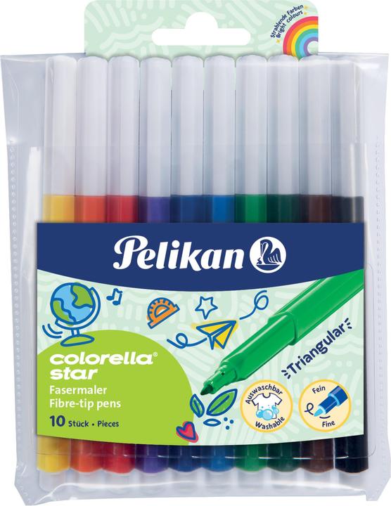 Produktbild Pelikan 985663 Filzstift Fein Hellgrün Violett (Mehrfarbig sortiert, 10 x)