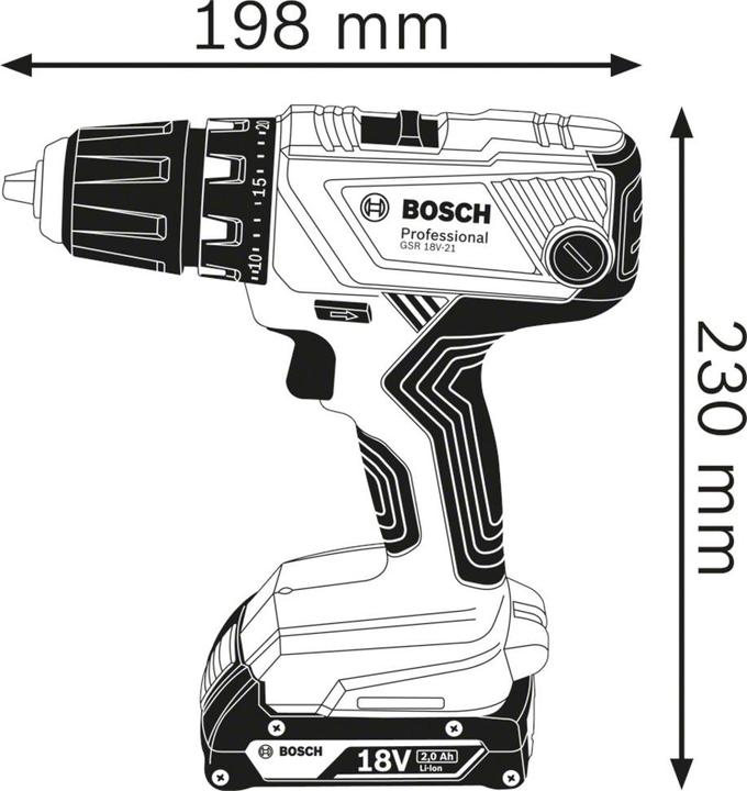 Actual product image Bosch Professional GSR 18V-21 (Rechargeable battery operated)
