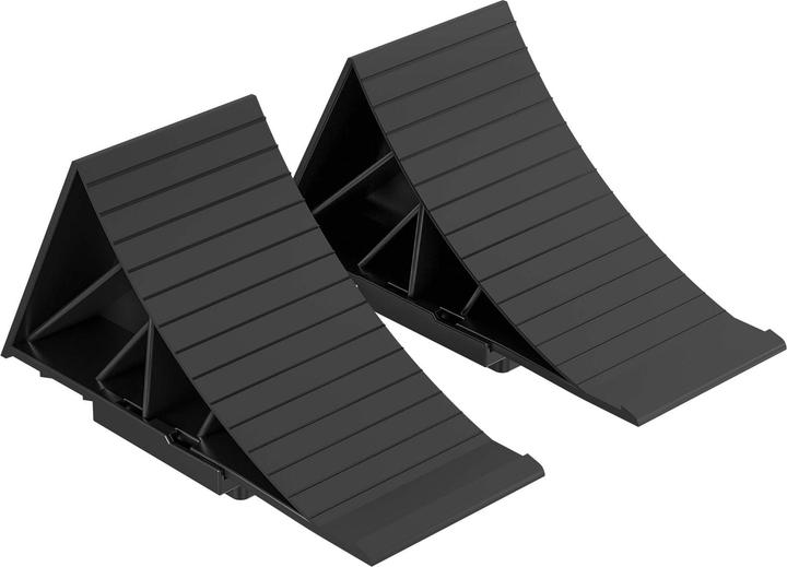 Produktbild Wiltec Unterlegkeile inkl. Halterung 1,6t 2x Bremskeil PKW-Anhänger Hemmschuhe
