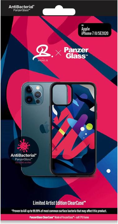 Actual product image PanzerGlass ClearCase iPhone 7/8/SE 2020 Mikael B Limited Artist Edition Antibakterinis (Apple iPhone 7, Apple iPhone SE (2nd Gen))