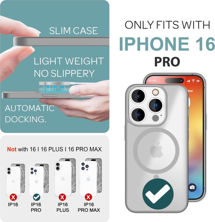 Image du produit Nalia Étui hybride mat avec fonction MagSafe (Apple iPhone 16 Pro)