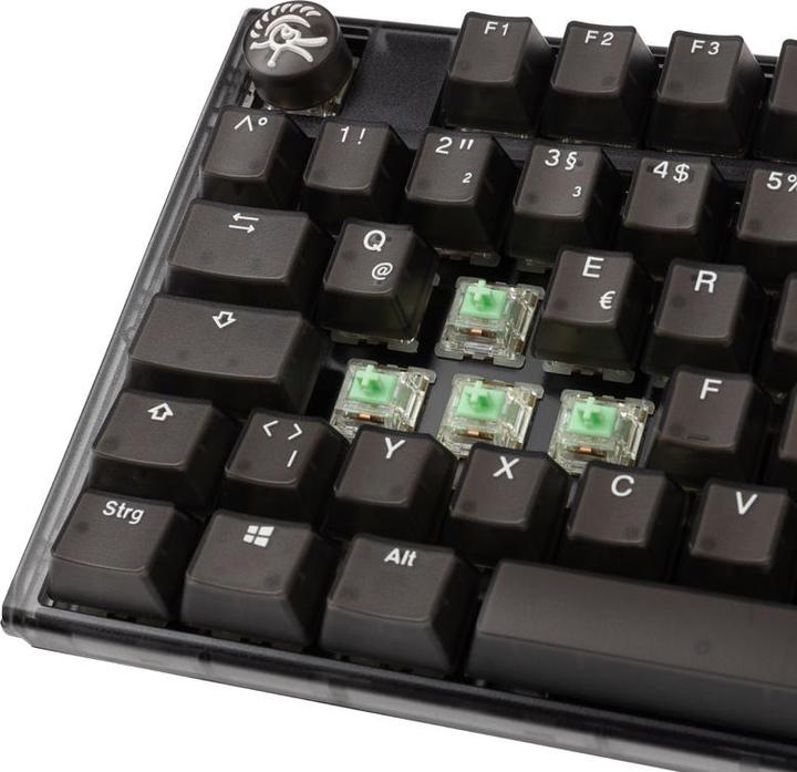 Actual product image Ducky One 3 Aura Black Gaming Keyboard, RGB LED - Gateron Baby Kangaroo (DE, Cable)