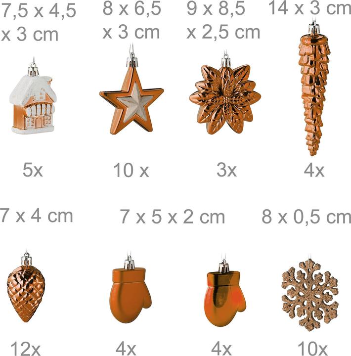 Actual product image Relaxdays christmas bauble (100 -part)