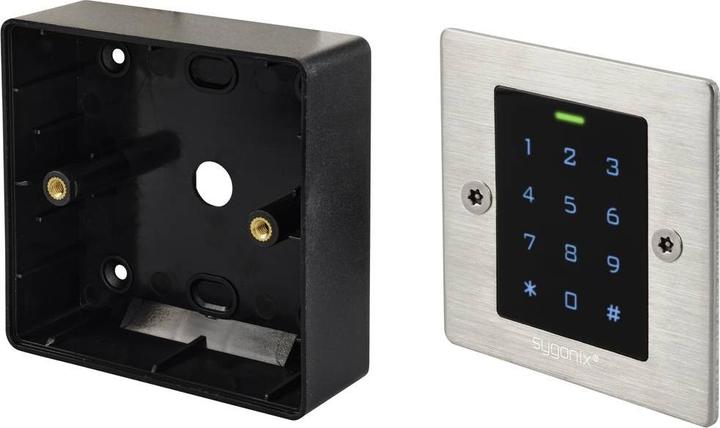 Sygonix SY-6121664 Tastiera a codice con RFID da incasso, da superficie 12 V/DC, 18 V/DC I (Combinazione numerica elettronica, Scheda chiave)