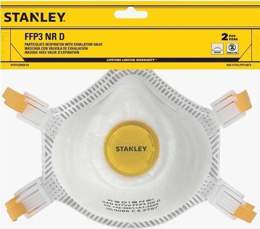 Produktbild Stanley SYFFP32PKB EU FFP3 Einweg-Staubmaske 2 Stück (FFP3, 2 x)