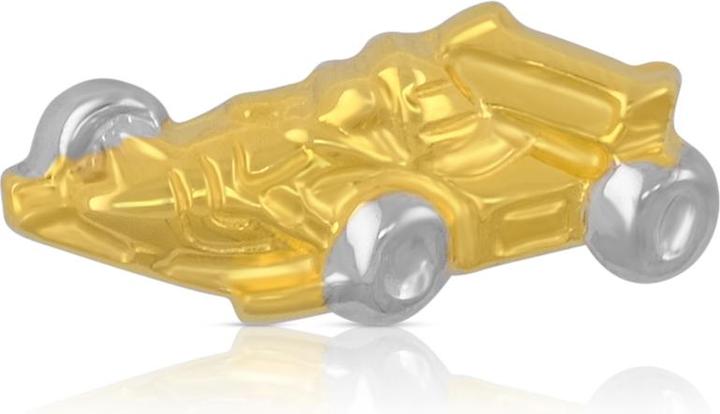 Image du produit Muau Boucles d'oreilles simples formula 1 bicolor yellow/white gold 750, 6x11mm (750, Or blanc, Or jaune 18 carats)