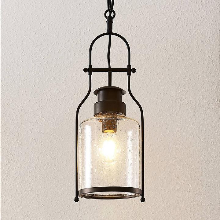 Produktbild Lindby Rozalie Pendelleuchte Clear/Black (E27)