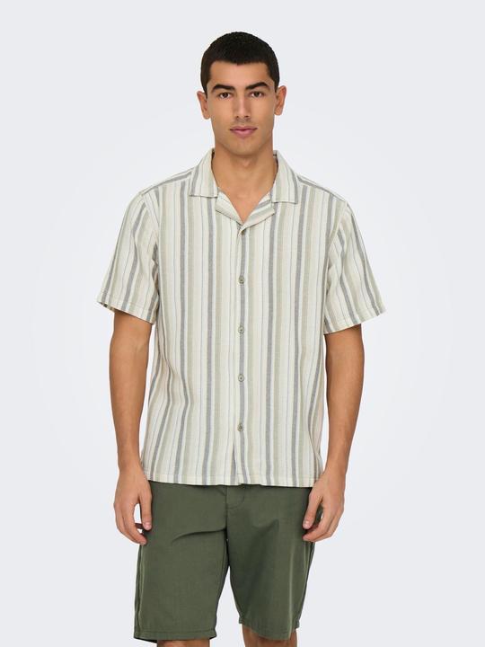 Produktbild Only & Sons Onstrev Life Reg Stripe Ss Shirt Noos (L)