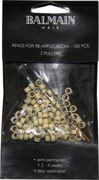 Balmain Soft Rings für Re-Application beige 100St. Double Hair Length & Volume (Beige)