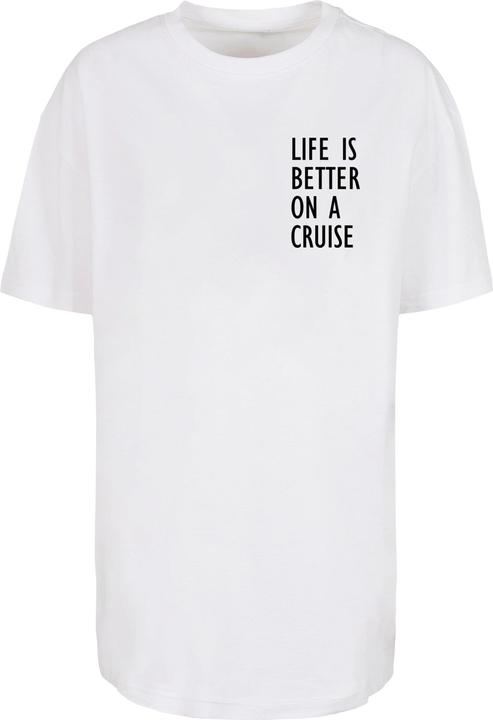 Merchcode Ladies Life Is Better Oversized Boyfriend Tee - 119547