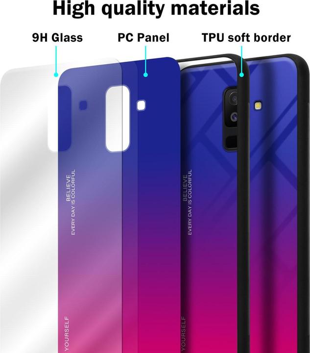 Immagine prodotto Cadorabo Copertura in vetro TPU 2 colori (Samsung Galaxy A6+)