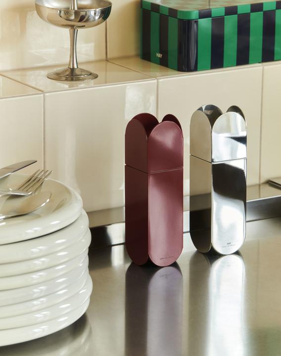 Actual product image HAY Arcs Salt & Pepper Grinder - Burgundy (Salt, Pepper)