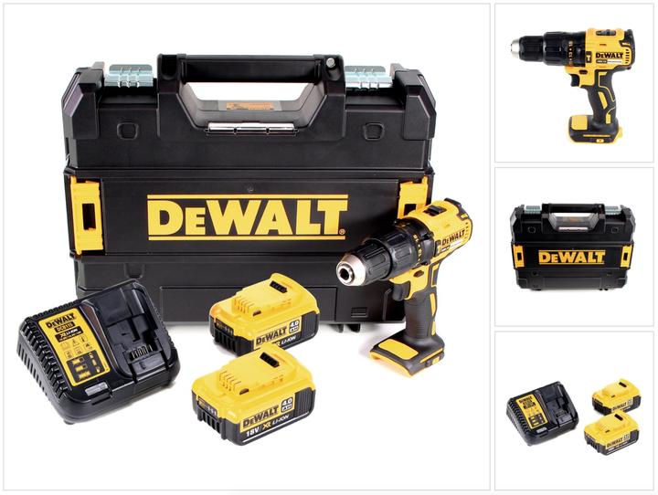 Image du produit DeWalt DCD 778 M2T Perceuse visseuse à percussion sans fil 18V 65Nm + 2x Batteries 4,0Ah + Chargeur (Fonctionnement sur batterie)