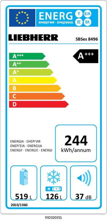 Energie-Label Liebherr SBSes 8496 (519 l)