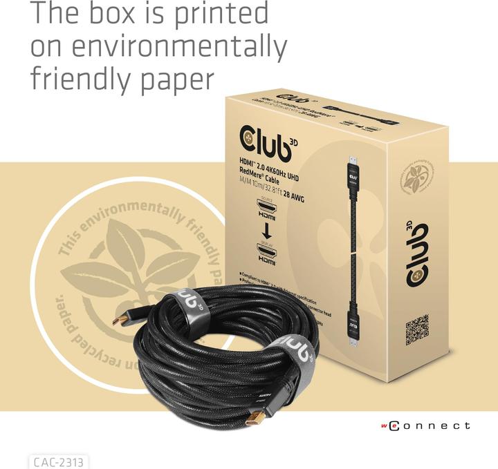Image du produit Club 3D HDMI (type A) - HDMI (type A) (10 m, HDMI)