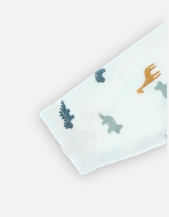Produktbild Noukies Strampler Velours mit Tieren Weiss/Blau Gr. 62 (62)