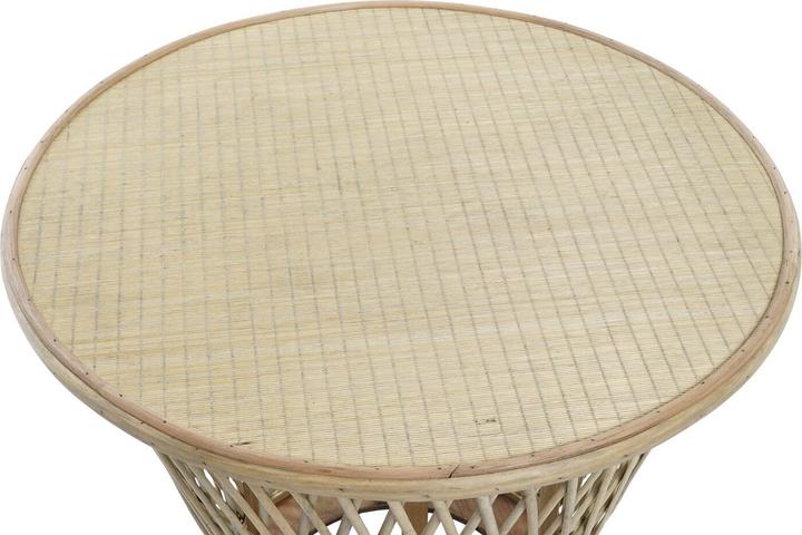 Actual product image DKD Home Decor Side table Light brown Bamboo 60 x 60 x 52 cm