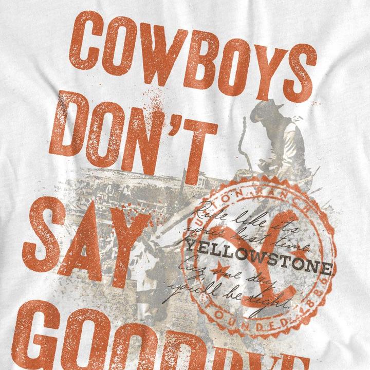 Immagine prodotto Yellowstone Cowboys Don't Say Goodbye Maglietta Uomo (XL)