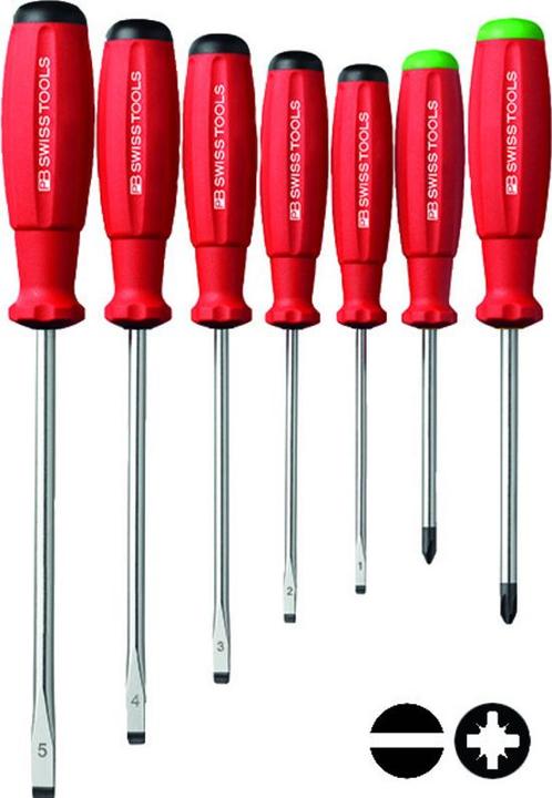 Actual product image PB Swiss Tools Screwdriver sets (Slotted screws, Pozidriv cross recess (PZ))