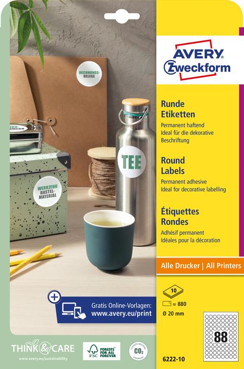 Produktbild Avery Runde Etiketten