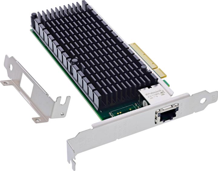 Actual product image InLine 10 Gigabit network card, 1x RJ45 10Gb/s, PCIe x8, incl. low profile slot bracket (PCIe)