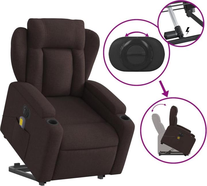 Immagine prodotto VidaXL Poltrona massaggiante elettrica con tessuto di supporto