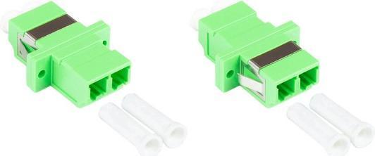 Produktbild Good Connections LWL Duplex Kupplung, LC (APC) an LC (APC), OS2, Singlemode, Kunststoffgehäuse mit Flansch, Keramikhü (U/FTP, CAT6, 0.20 m)