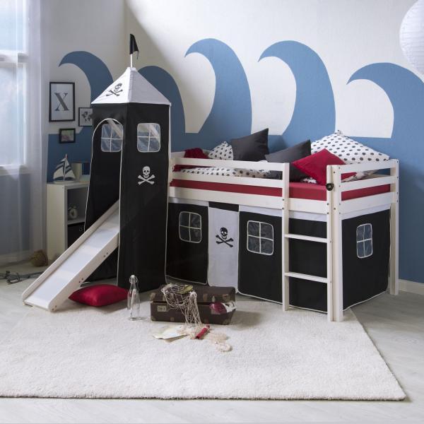 Actual product image Homestyle4u Loft bed with slide and tower (90 x 200 cm)