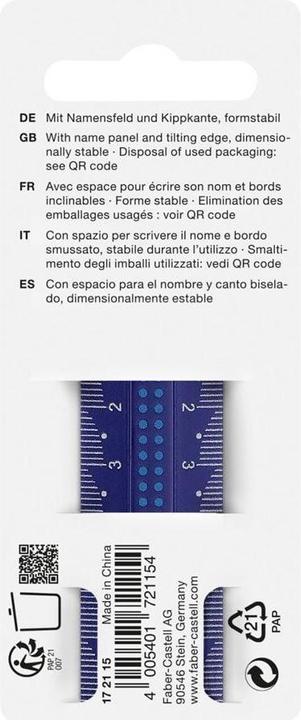 Faber-Castell Lineal 15cm Dots sortiert (150 mm)