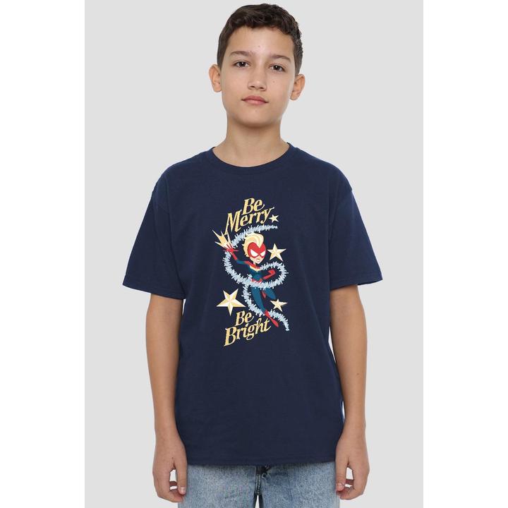 Immagine prodotto Captain Marvel Be Merry Be Bright Maglietta Bambini (140)
