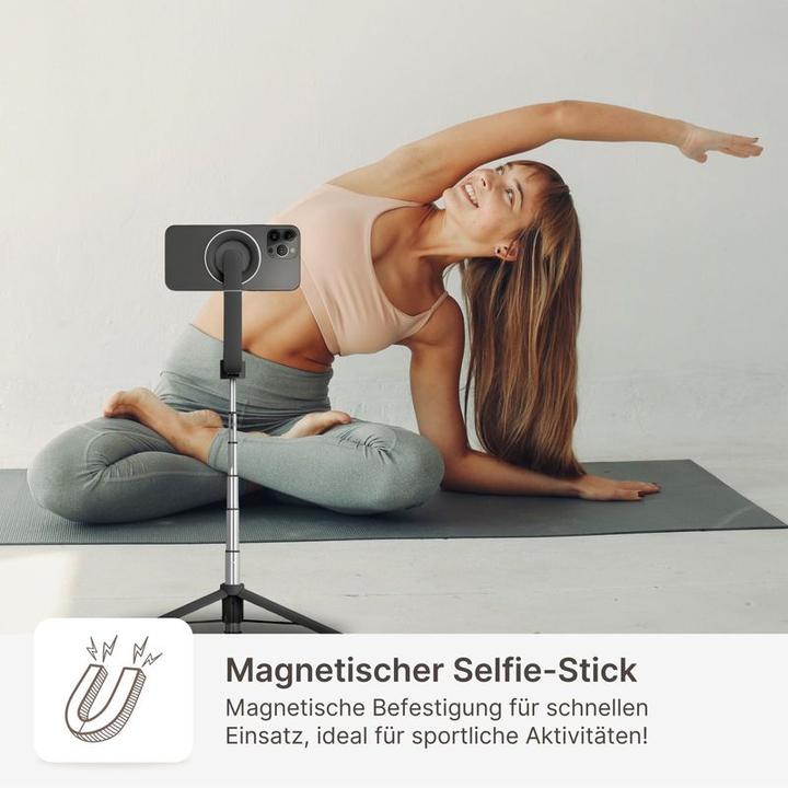 Produktbild Hermex Handy Stativ Tripod Magnethalterung Selfie Stick Smartphone