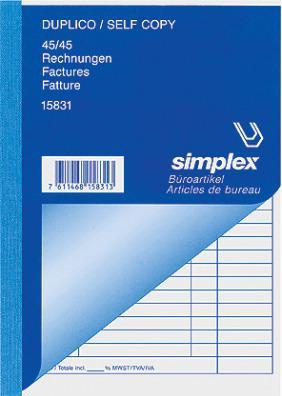 Produktbild Simplex DUPLICO - Rechnungen (90 x)