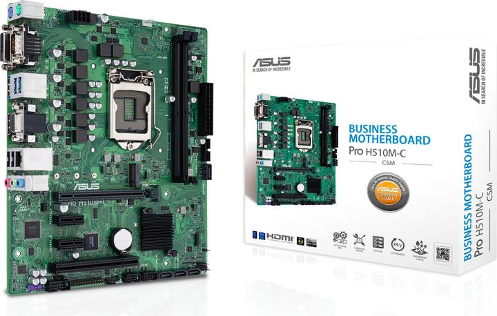 Immagine prodotto ASUS Pro H510M-C/CSM - Scheda madre - micro ATX - presa LGA1200 - H510 - USB 3.2 Gen (LGA 1200, Intel H510, mATX)
