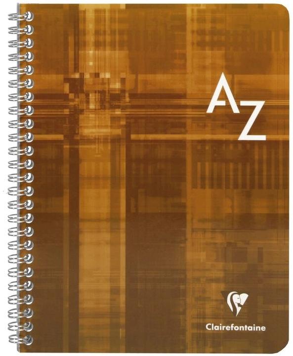 Image du produit Clairefontaine Carnet à spirales avec index A -Z (17 x 22 cm, Quadrillé)