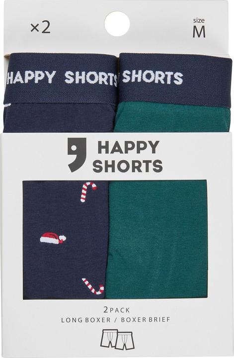 Actual product image Happy shorts Long Boxer XMAS Boxer Briefs (M, pack of 2)